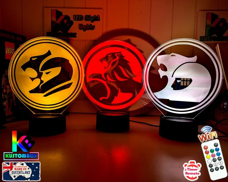 Holden Car Badge Logo Personalised Name 3D LED Night Light