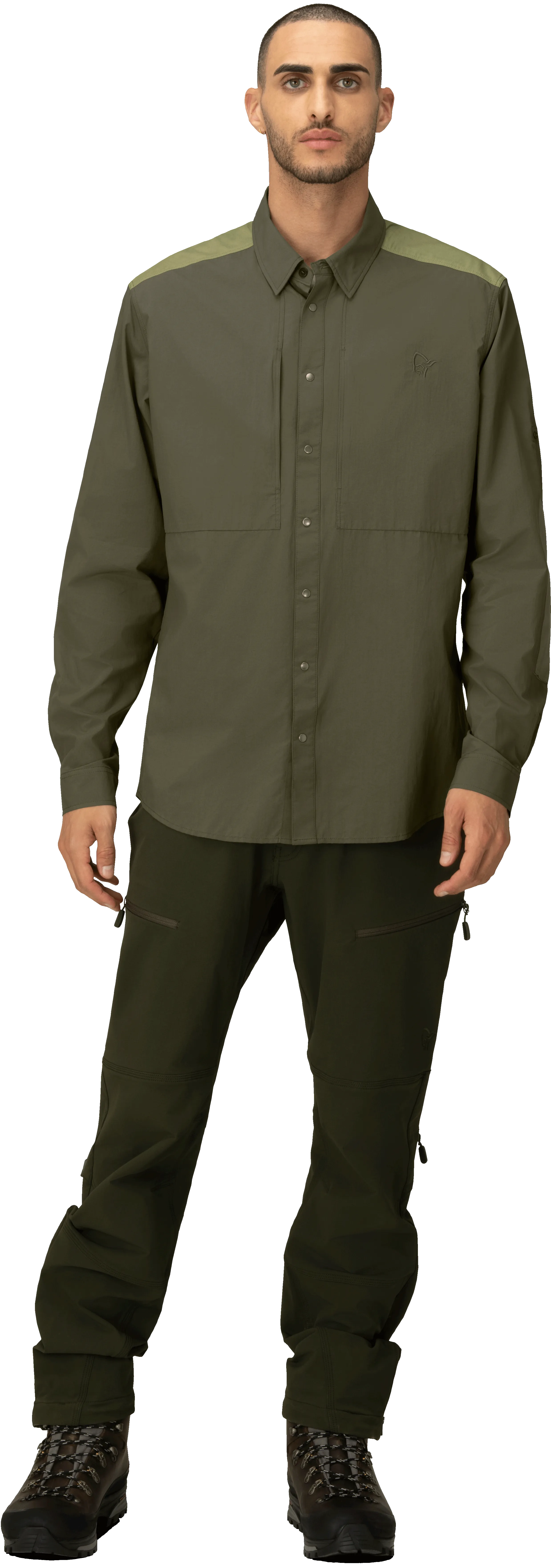 Norrøna Men&#x27;s Femund Light Shirt Olive Night | Buy Norrøna Men&#x27;s Femund Light Shirt Olive Night here | Outnorth